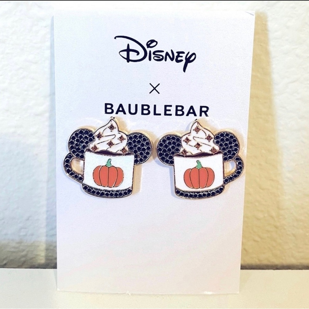Baublebar X Disney Mickey Pumpkin Spice Earrings Fall Halloween
